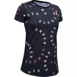 Image of Under Armour Printed T Shirt Junior Girls - Black
