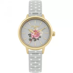 Image of Ladies Cath Kidston Richmond Rose Grey Polka Dot Expander Watch