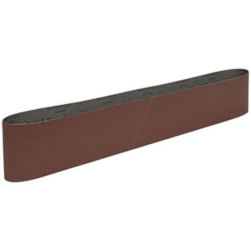Image of Loops PREMIUM 100mm x 1220mm Sanding Belt - 80 Grit Aluminium Oxide Cloth Backed Loop Multi