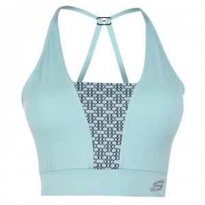 Image of Skechers Geo Sports Bra - Aqua Blue