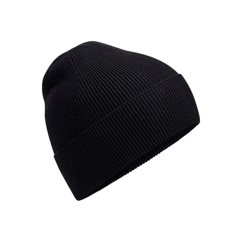 Image of Beechfield Beechfield Men Knitted Cotton Beanie in Black One Size Male 5063425806607