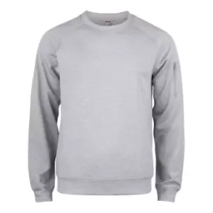 Image of Clique Unisex Adult Basic Round Neck Active Sweatshirt (S) (Grey Melange)
