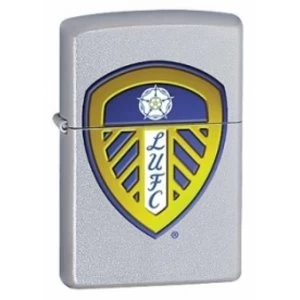Image of Zippo Leeds United FC Satin Chrome Windproof Lighter