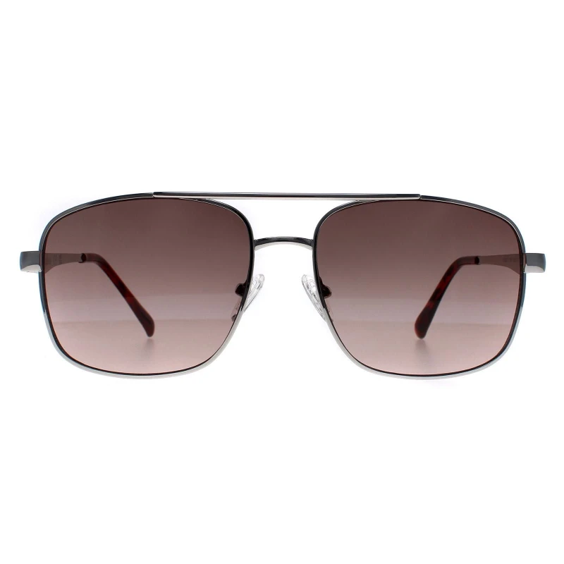 Image of Guess Aviator Silver Brown Gradient GF0211 Silver