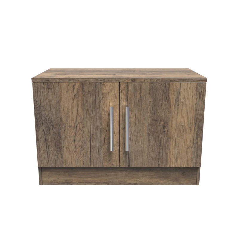 Image of Trent Compact 2 Door TV & Media Unit In Vintage Oak (Ready Assembled)