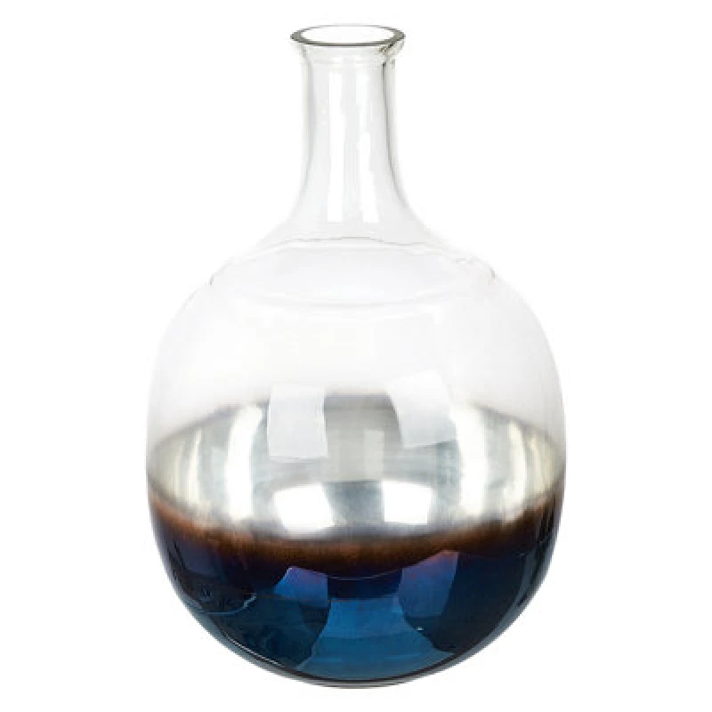 Image of Beliani Flower Vase Razala Glass 34cm Multicolour