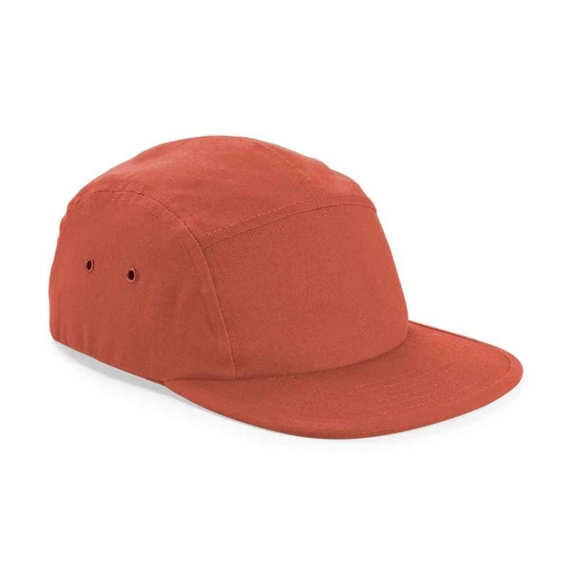 Image of Beechfield Beechfield Men Cotton Canvas Baseball Cap in Terracotta Terracotta One Size Male 5063300475058