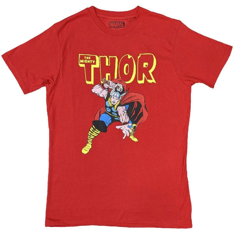 Image of Marvel Thor Hammer T Shirt Red unisex