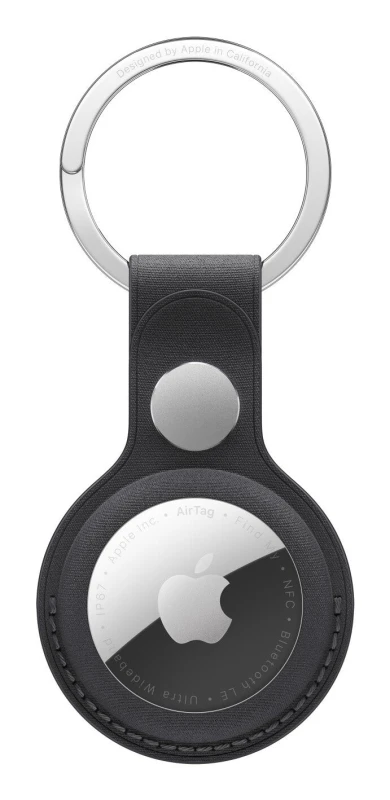 Image of Apple Apple AirTag FineWoven Key Ring - Black MGG24ZM/A