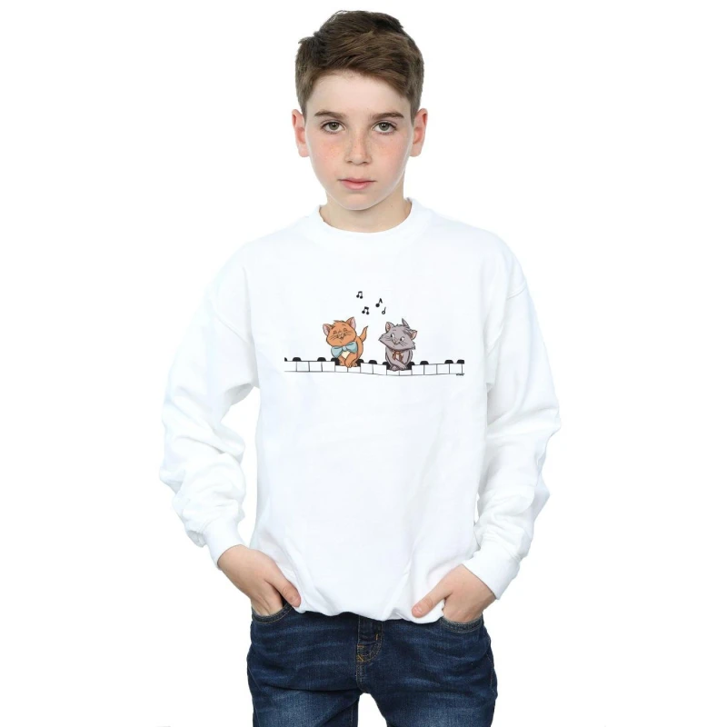 Image of Disney The Aristocats Piano Players Sweatshirt White male