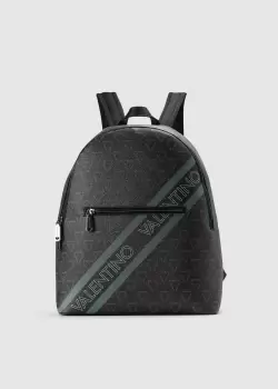 Image of Valentino Bags Mens Aron Backpack In Nero/Militare