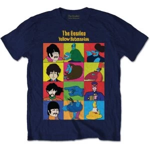 Image of The Beatles - Yellow Submarine Characters Unisex XX-Large T-Shirt - Blue