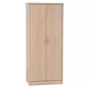 Image of Seconique Lisbon Oak Effect 2 Door Wardrobe