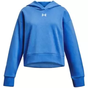 Image of Under Armour Rival Fleece Crop Hoodie - Blue