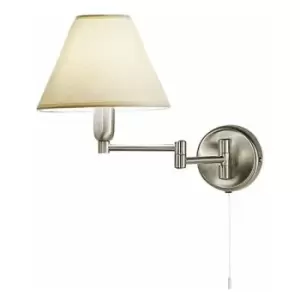 Image of Kolarz Lighting - Kolarz HILTON - Lifestyle Fabric Wall Light Matt Nickel, 1x E14