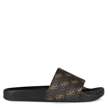 Image of Guess Colcio Sliders - Brown