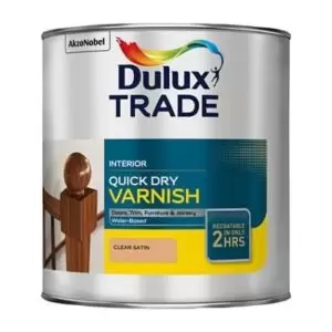 Image of Dulux Trade Quick Dry Varnish Clear Satin 2.5L