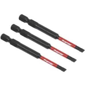 Image of AK8251 Slotted 4.5mm Impact Power Tool Bits 75mm - 3pc - Sealey