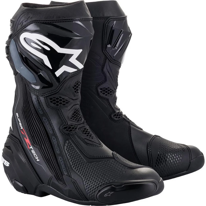 Image of Alpinestars Supertech R Motorcycle Boots 44 Black (UK 10) Black