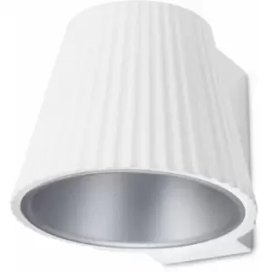 Image of Wall lamp Cup, Plaster and glass, white and gray