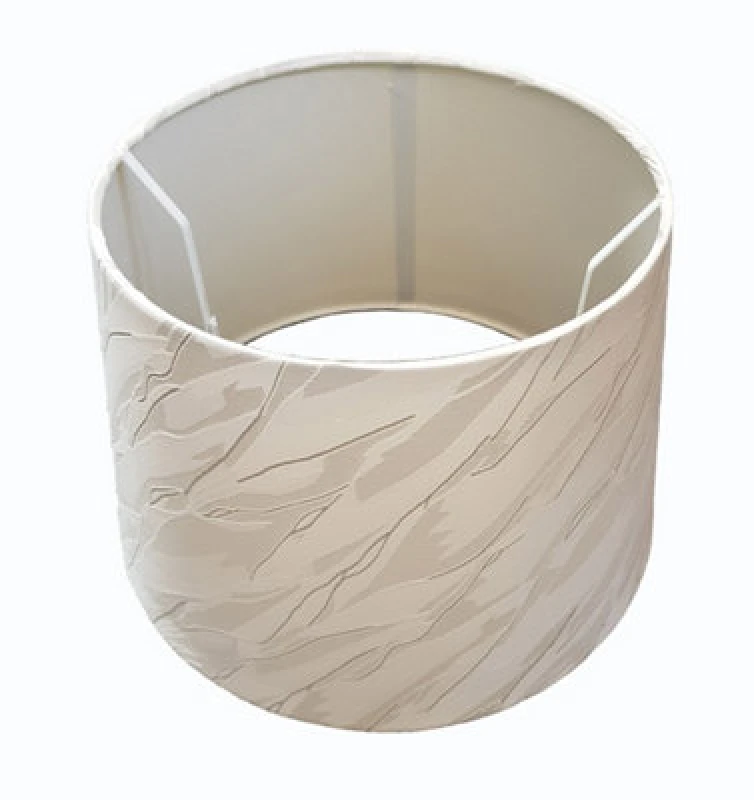 Image of K Living 14" Iceburg Drum Ceiling Table Lamp Shade - Cream