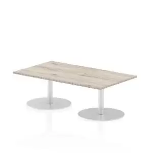 Image of Italia Poseur Table Rectangle 1400800 Top 475 High Grey Oak