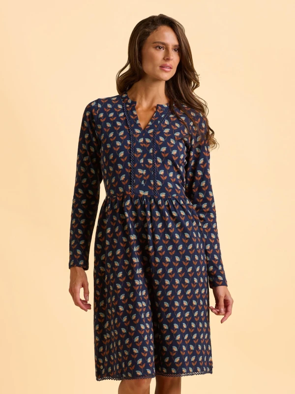 Image of Brakeburn Womens Rowan Navy Dress Size: 16 Navy Female 16