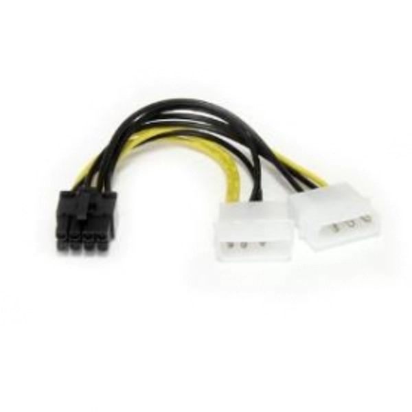 Image of StarTech 6" LP4 to 8 Pin PCI Express Video Card Power Cable Adapter