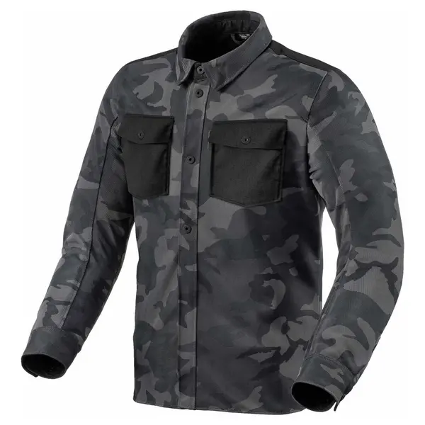 Image of REV'IT! Overshirt Tracer Air 2 Jacket Camo Dark Gray Size S
