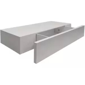 Image of HIDDEN - 2ft / 60cm Floating Storage Shelf with Drawer - White - White