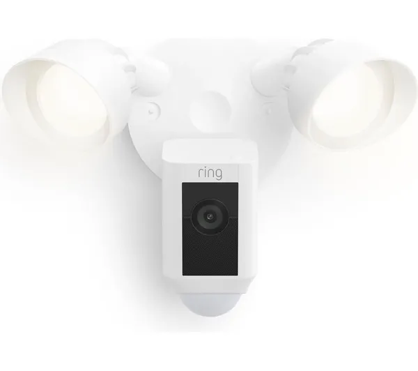 Image of Ring 1080p HD Floodlight Cam Wired Plus - White