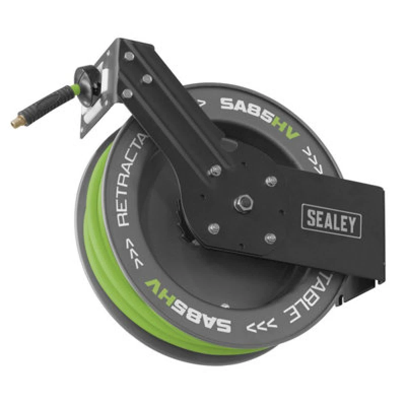 Image of Sealey High Visibility PVC Air Hose and Smooth Retraction Steel Reel SA85HV Diameter: 10mm
