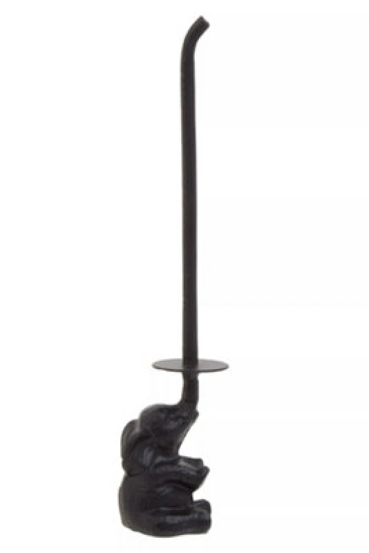 Image of Orsina Elegant Black Elephant Toilet Roll Holder, Classic Toilet Roll Holder For Washroom, Durable Roll Holder
