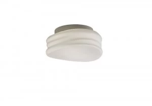 Image of Flush Ceiling, Wall 2 Light GU10 Small, Frosted White Glass