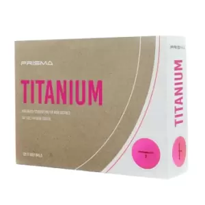 Image of Masters Prisma Titanium Golf Balls (Pack of 12) (One Size) (Pink)