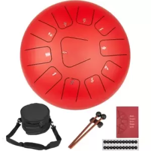 Image of Tongue Drum 10" 11 Notes Percussion Instrument W/ Bag Book Mallets Finger Picks