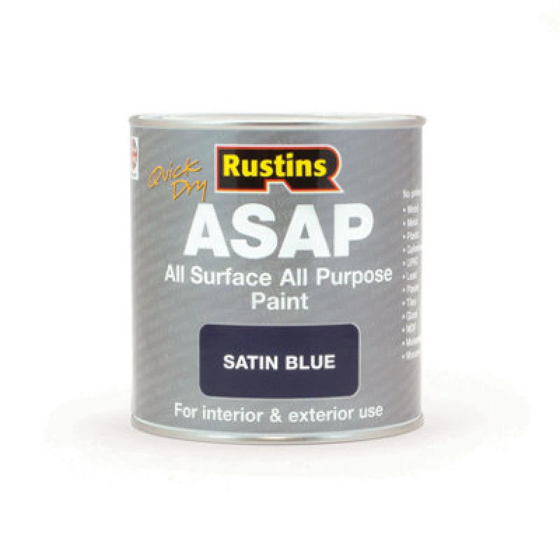 Image of Rustins All Surface All Purpose Paint - Blue 1Ltr