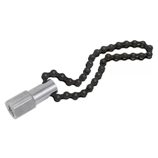 Image of Genuine SEALEY AK641 Oil Filter Chain Wrench 135mm Capacity 1/2Sq Drive