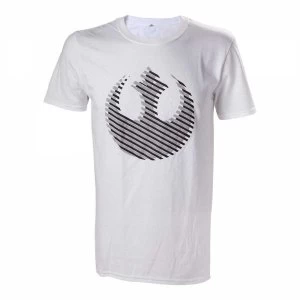 Image of Star Wars Rebel Logo Small White T-Shirt