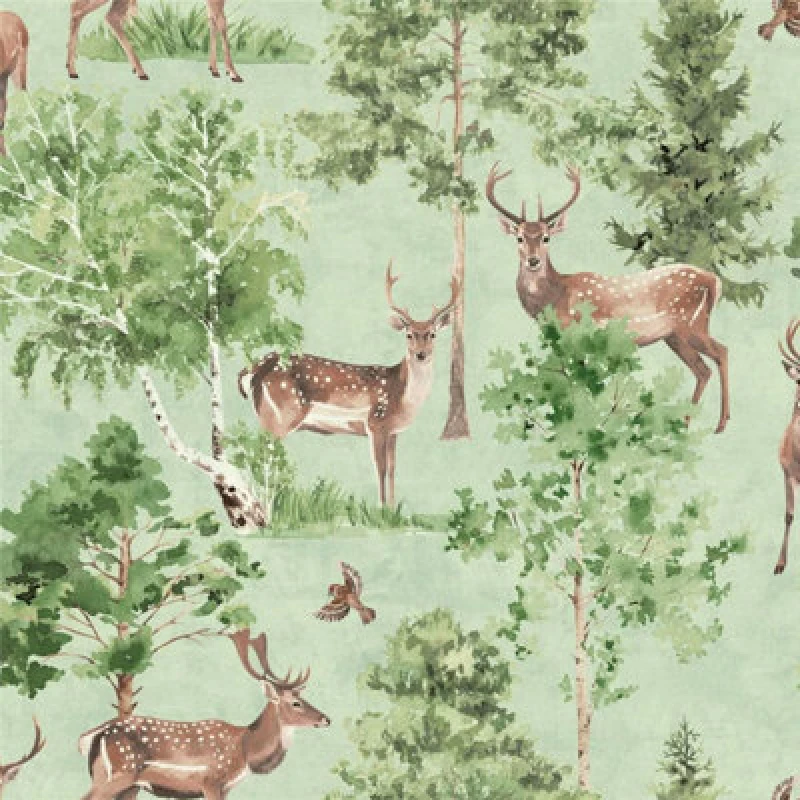 Image of Deer Forest Wallpaper Natural Arthouse 100215Ah