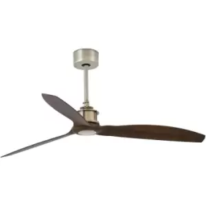 Image of Faro Just - Medium Ceiling Fan with / without Light Antique Brass, Wood