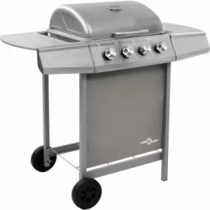 Image of Vidaxl - Gas bbq Grill with 4 Burners Silver Silver