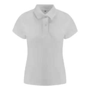 Image of AWDis Just Polos Womens Girlie Stretch Pique Polo Shirt (S) (White)
