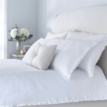 Image of Hotel Collection Ella Pillowcase Pair - White