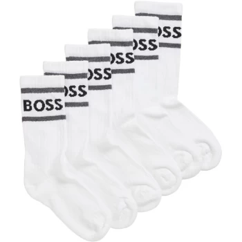 Image of Boss 3P Rib Stripe CC 10241812 01 - White