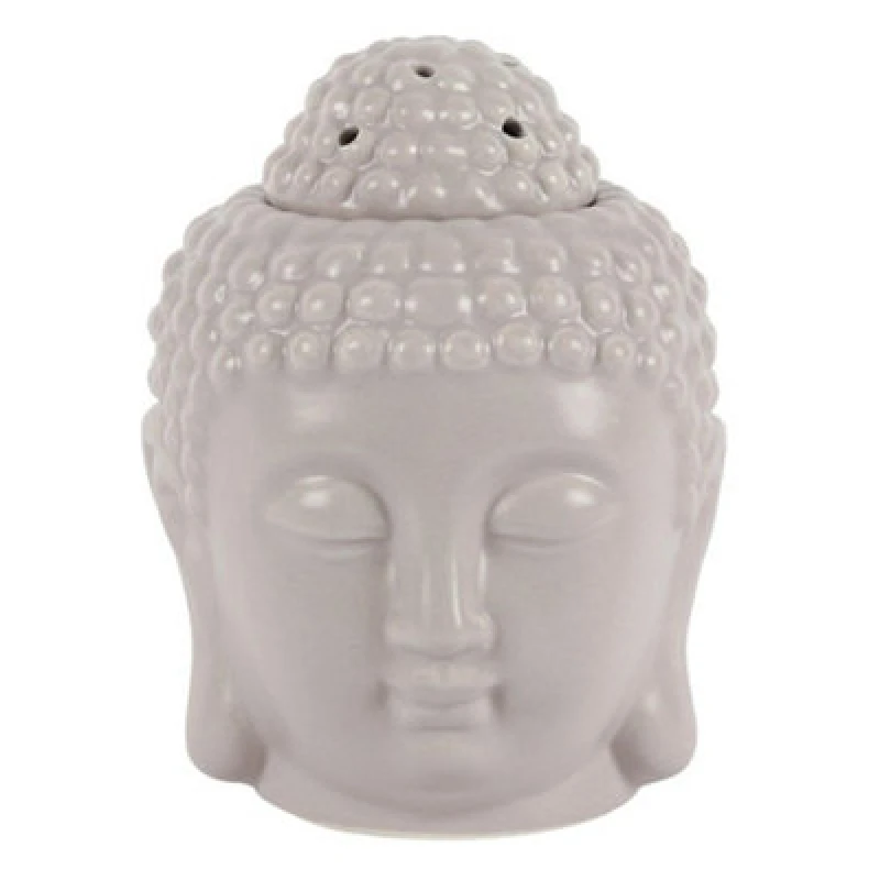 Image of Something Different Something Different Buddha Head Oil Burner in Grey Grey One Size Unisex 5059699992733