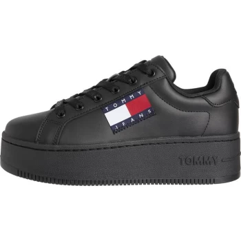Image of Tommy Jeans Essential Icon Flatform Trainers - Black BDS