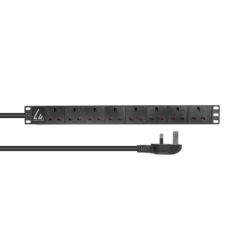 Image of Lanview LVR-3MUK-SPD-UK8 power distribution unit (PDU) 8 AC outlet(s)