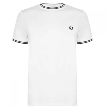 Image of Fred Perry Twin Tipped T Shirt - White 100