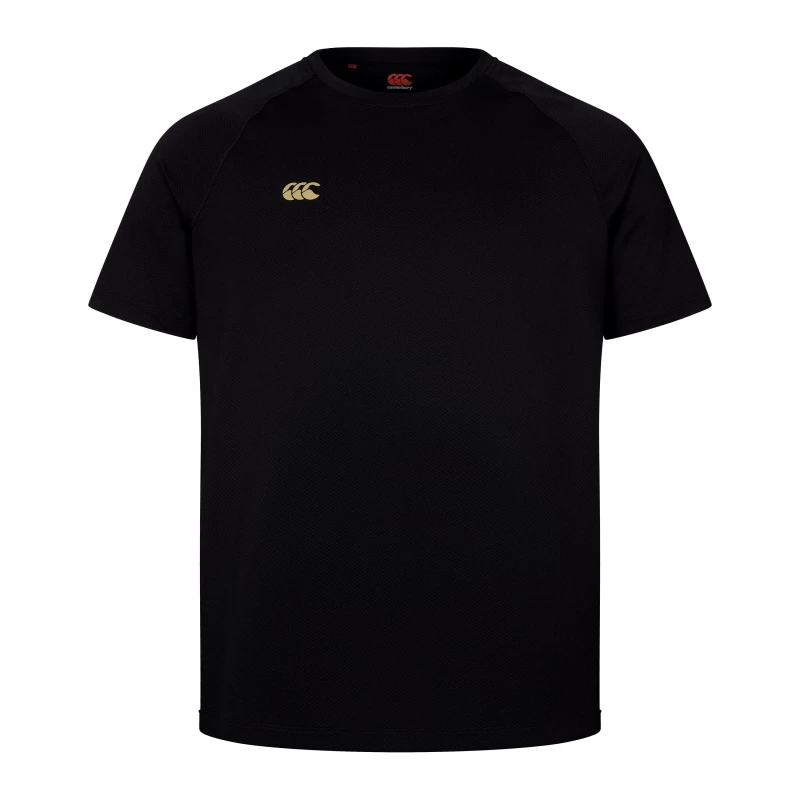 Image of Canterbury Mens Tempo+ Short-Sleeve Performance T-Shirt Black male S